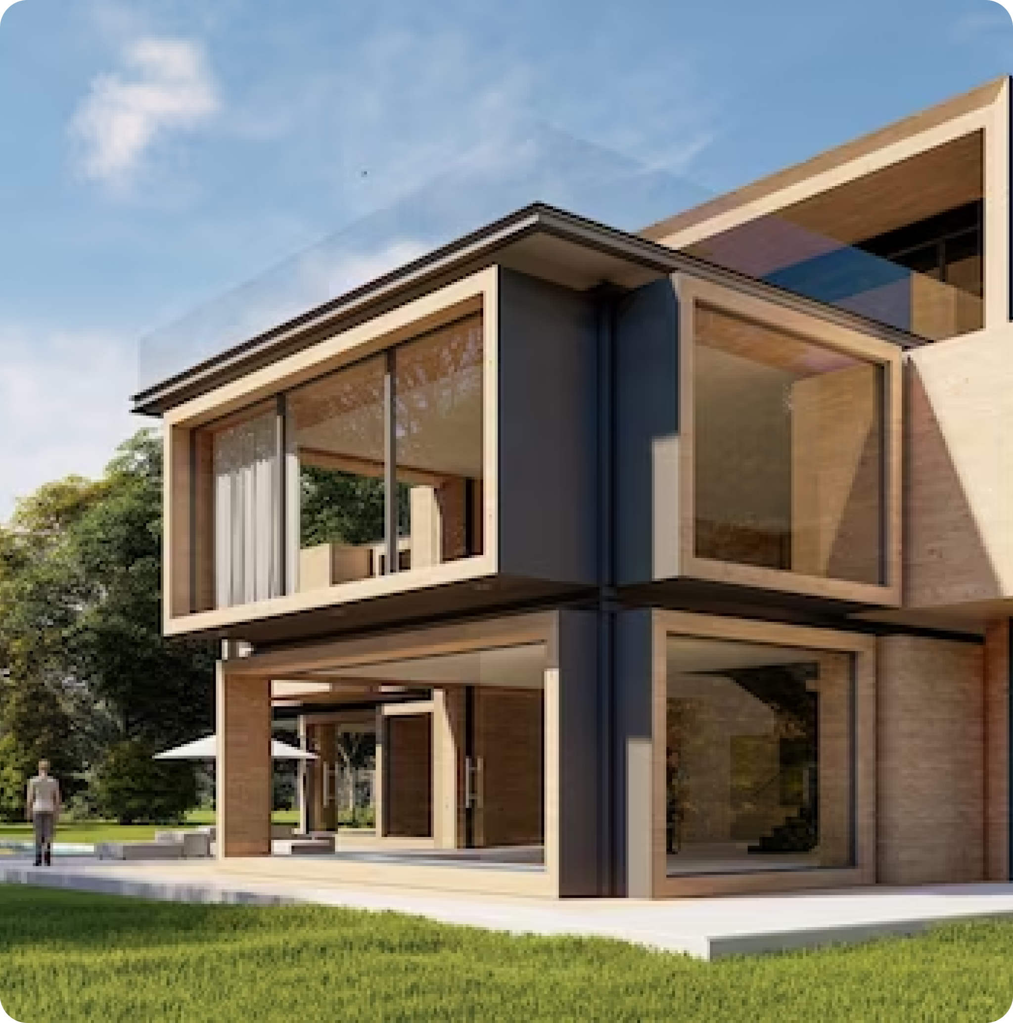 House with garden infront