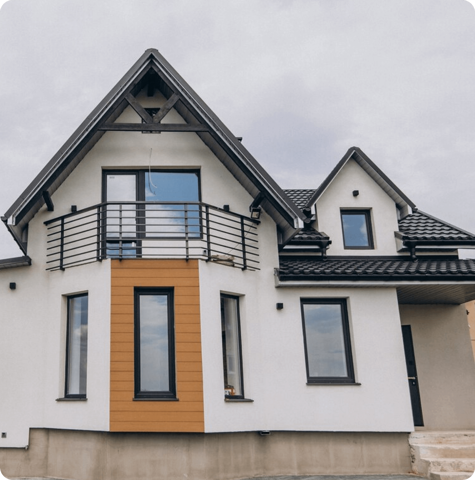 House with black roof